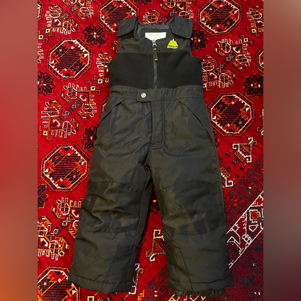 Snozu Black Kids Snow Bib Pants 3T